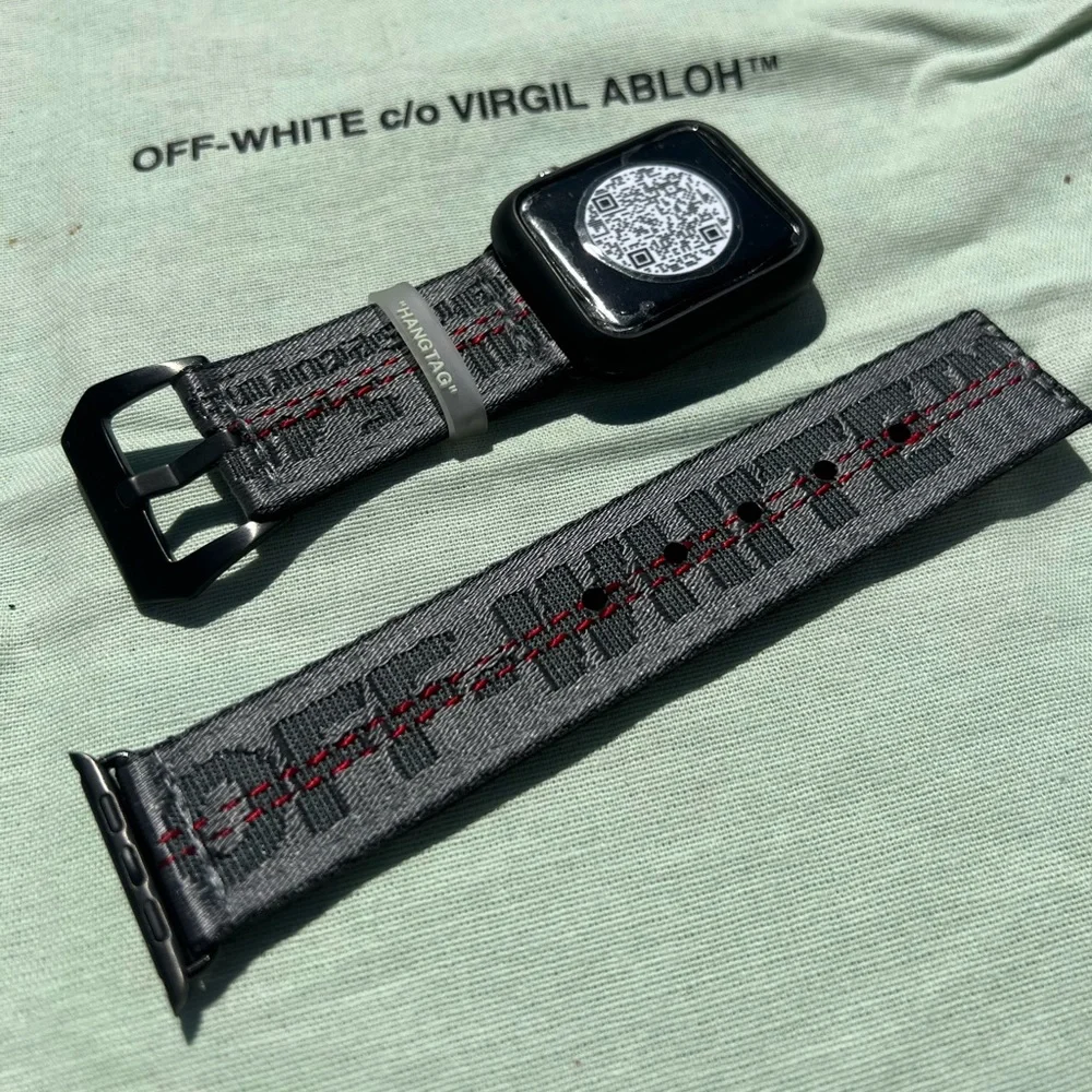 COPY - Off-White Mini Belt Apple Watch Band GREY